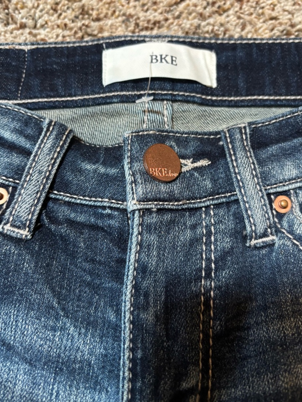 222. BKE Dark Blue Payton Denim Shorts, Size 23 - Picture 2 of 7